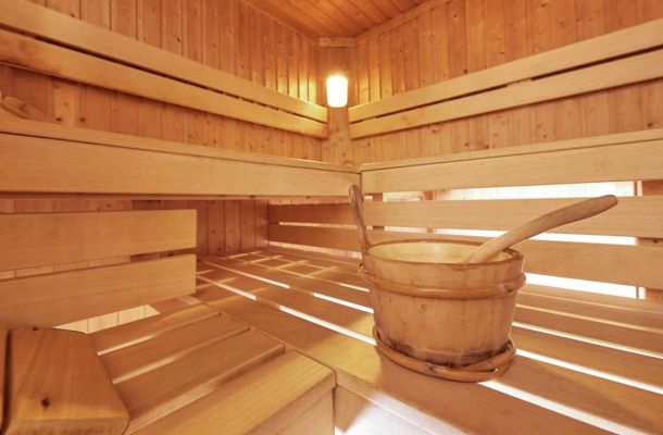 Schwitzen in der Finnischen Sauna